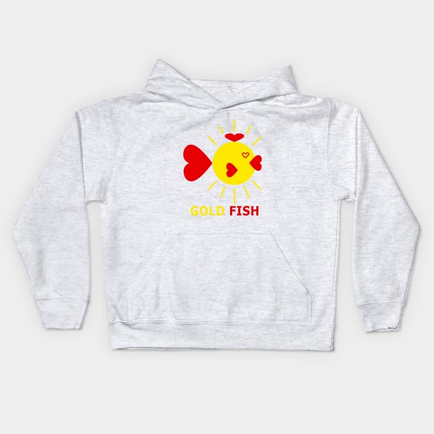 Gold Fish Kids Hoodie by Heart-Sun